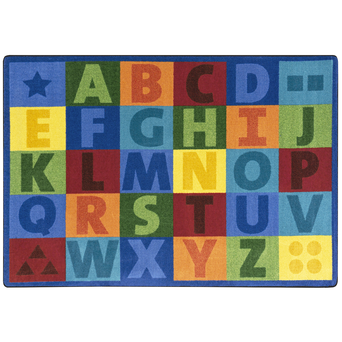 Colorful Learning Rug Rectangle 10' 9"W x 13' 2"L Schools In