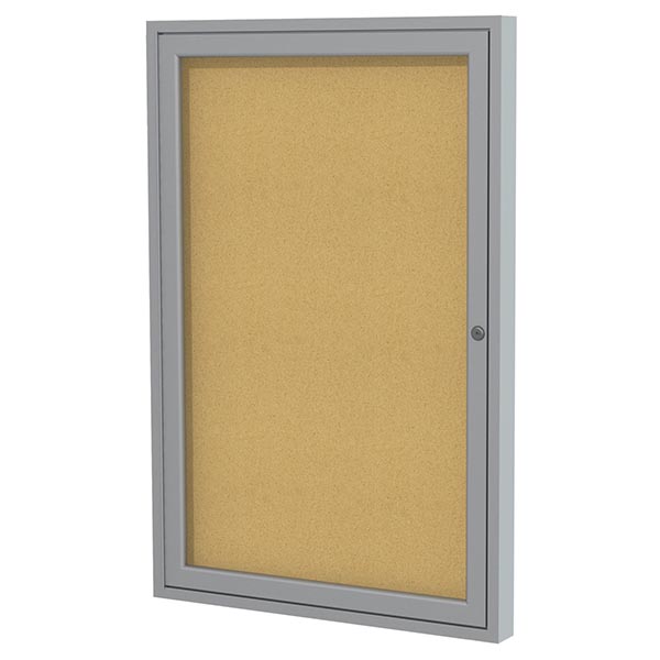 Ghent Enclosed Cork Bulletin Boards with Aluminum Frame SCHOOLSin