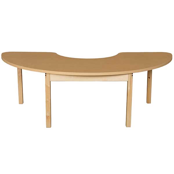 Wood Half-Moon Activity Table - 24